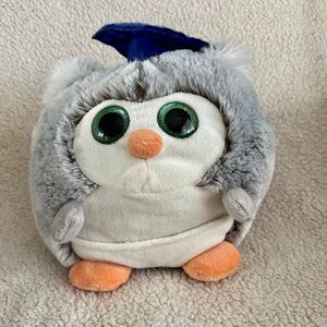 Hug Fun Great Owl Graduation Cap Gift Plush 10” Stuffed Animal Green Glitter Eye